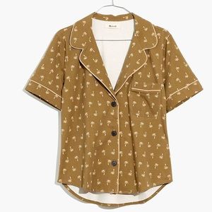 madewell Pajama top in palm print
